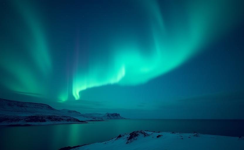 Aurore boréale en Islande