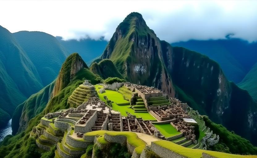 Vue aérienne de Machu Picchu